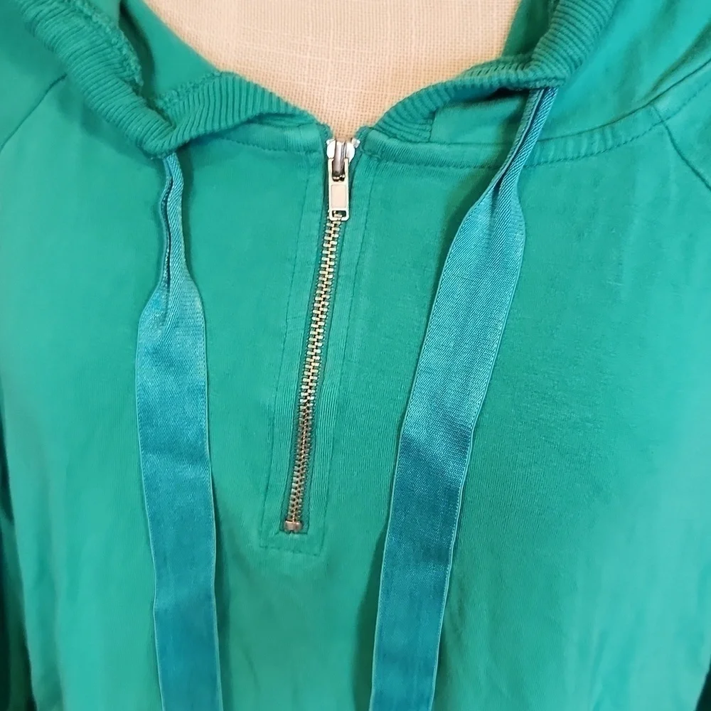 Victoria's Secret Moda International green slouchy quarter zip hoodie